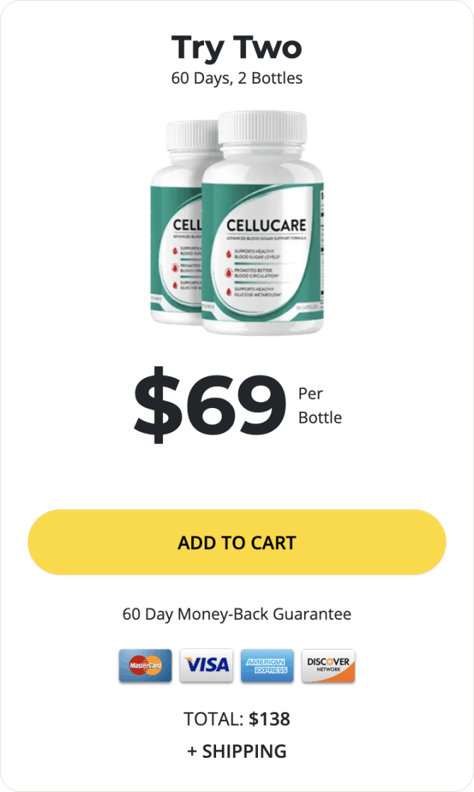 CelluCare 2 bottle 60 day supply bundle