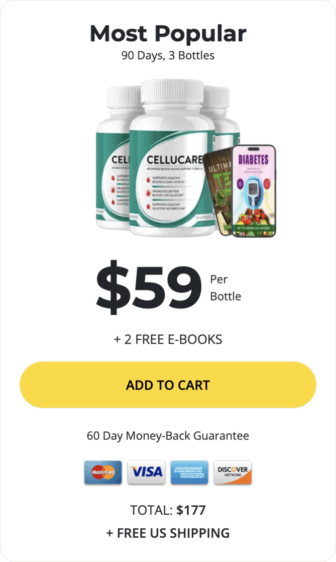 CelluCare 3 bottle 90 day supply most popular bundle